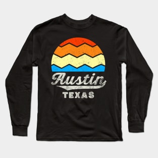 Austin Texas Vintage Sunset Long Sleeve T-Shirt